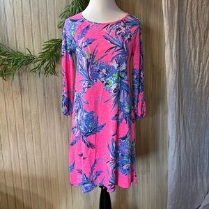 Lilly Pulitzer Surfcrest Swing Dress Tiki Pink Out on a Limb, XS, NWOT